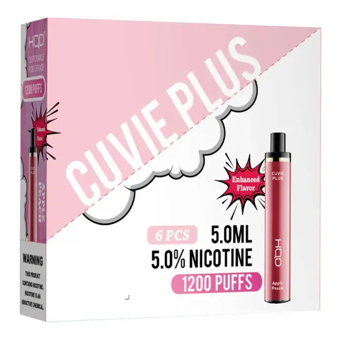HQD Cuvie Plus Apple Peach Flavors