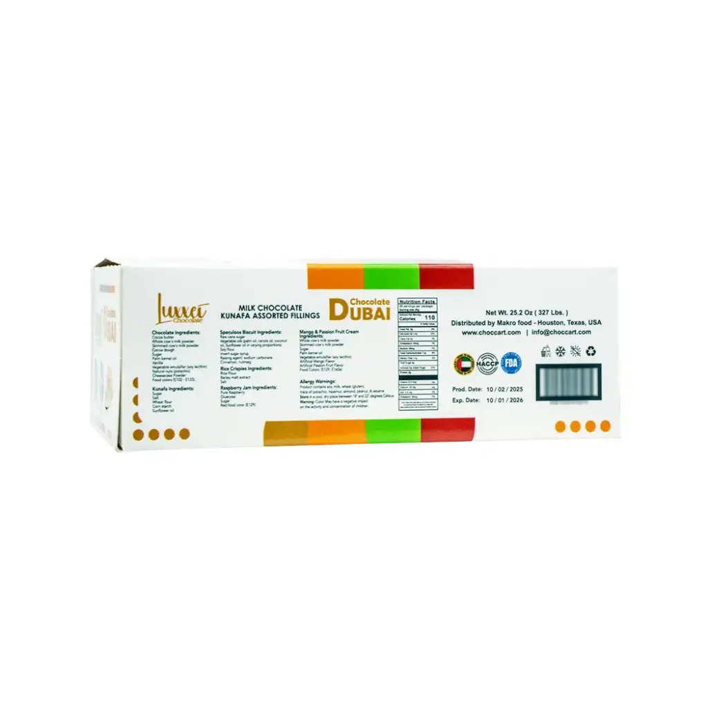 CHOCCART DUBAI CHOCOLATE ASSORTED MIX 36-20G