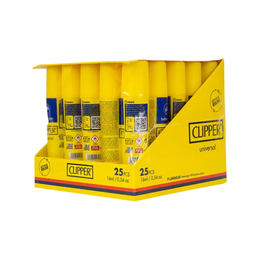 CLIPPER BUTANE 16ML-25 CANS