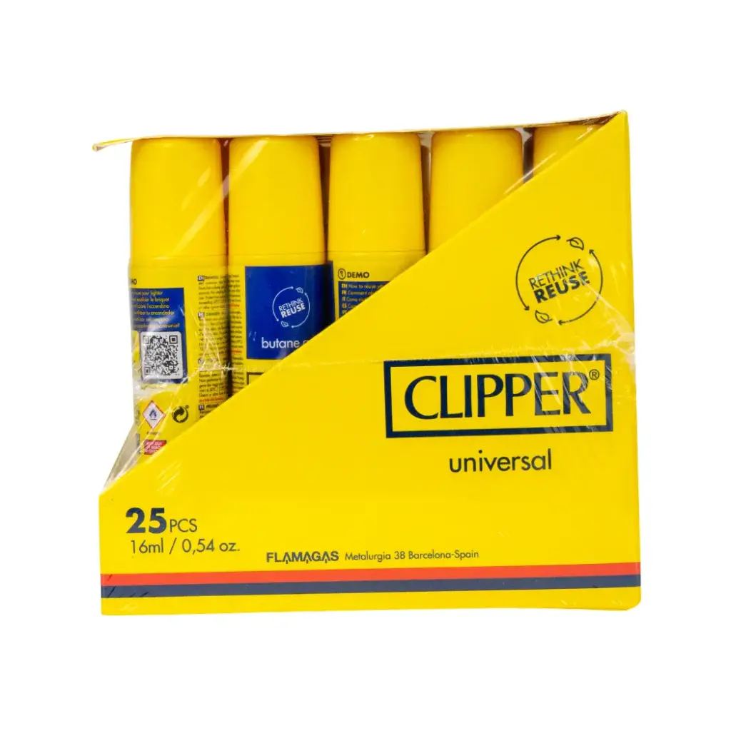 CLIPPER BUTANE 16ML-25 CANS