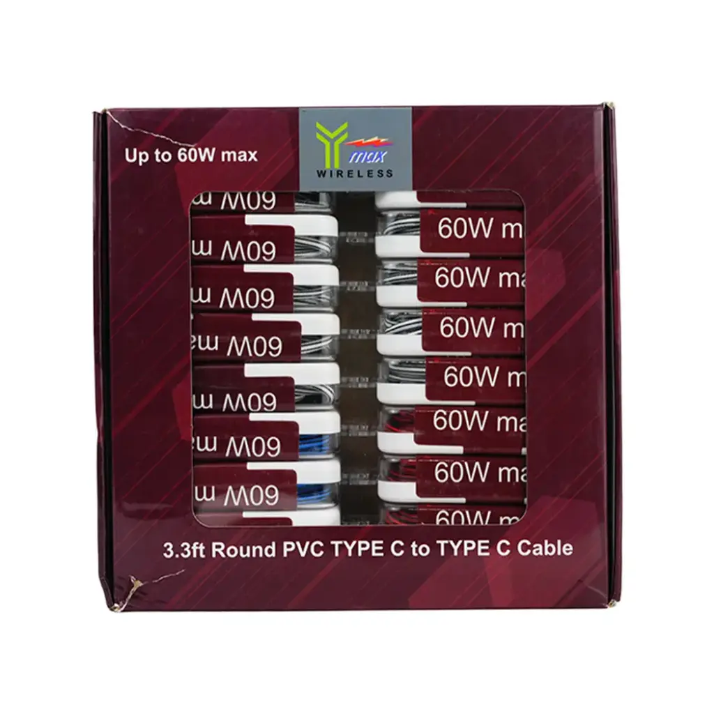 Y-MAX 3.3FT TYPE C TO TYPE C CABLE 1CT