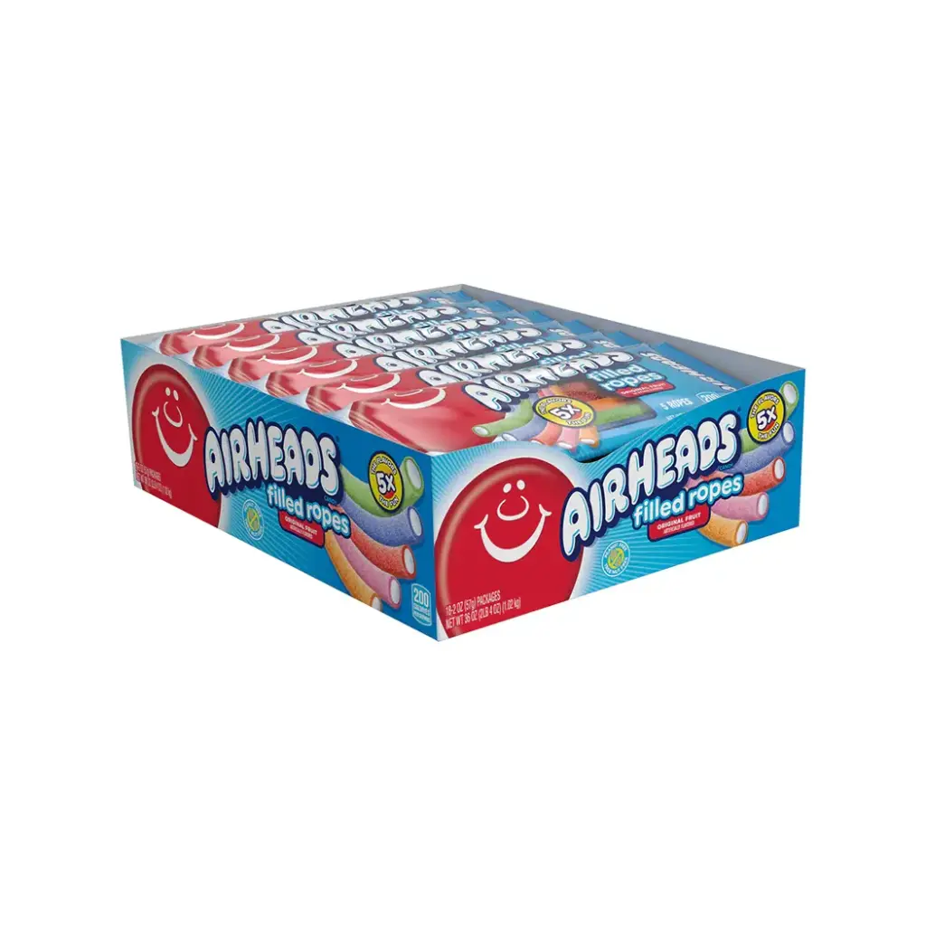 AIRHEADS FILLED ROPES 18-2OZ ORIGINAL FRUIT