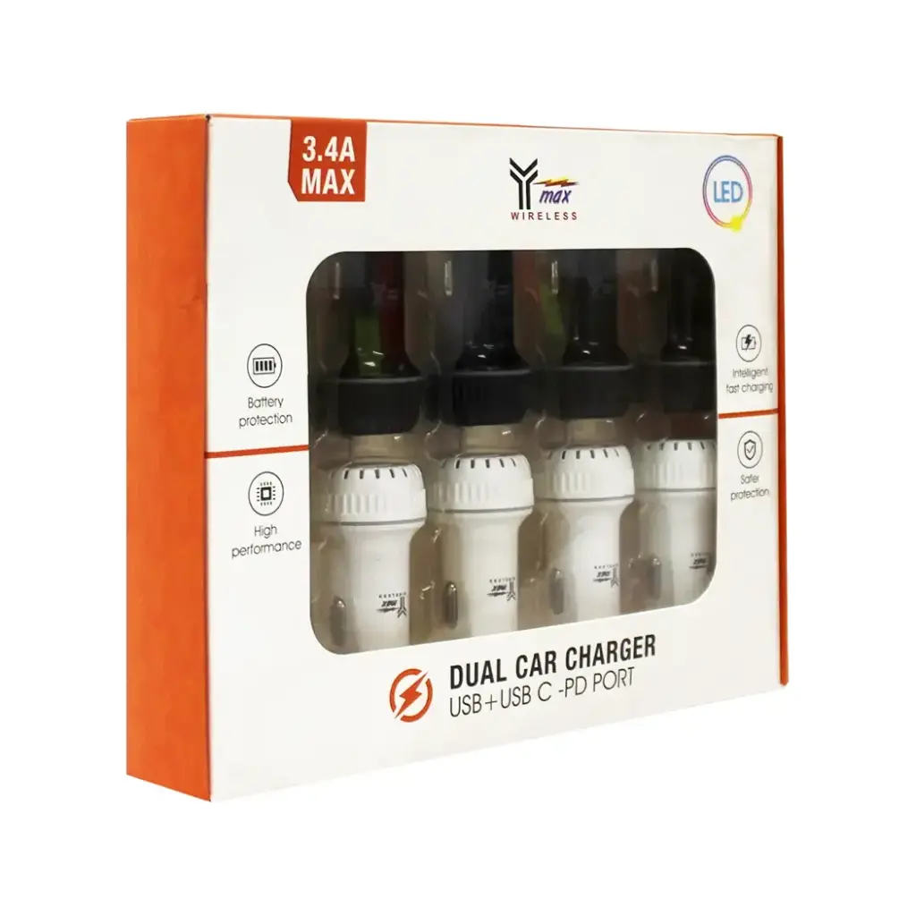 Y-MAX WALL ADAPTOR (C AND USB) BOX 1CT