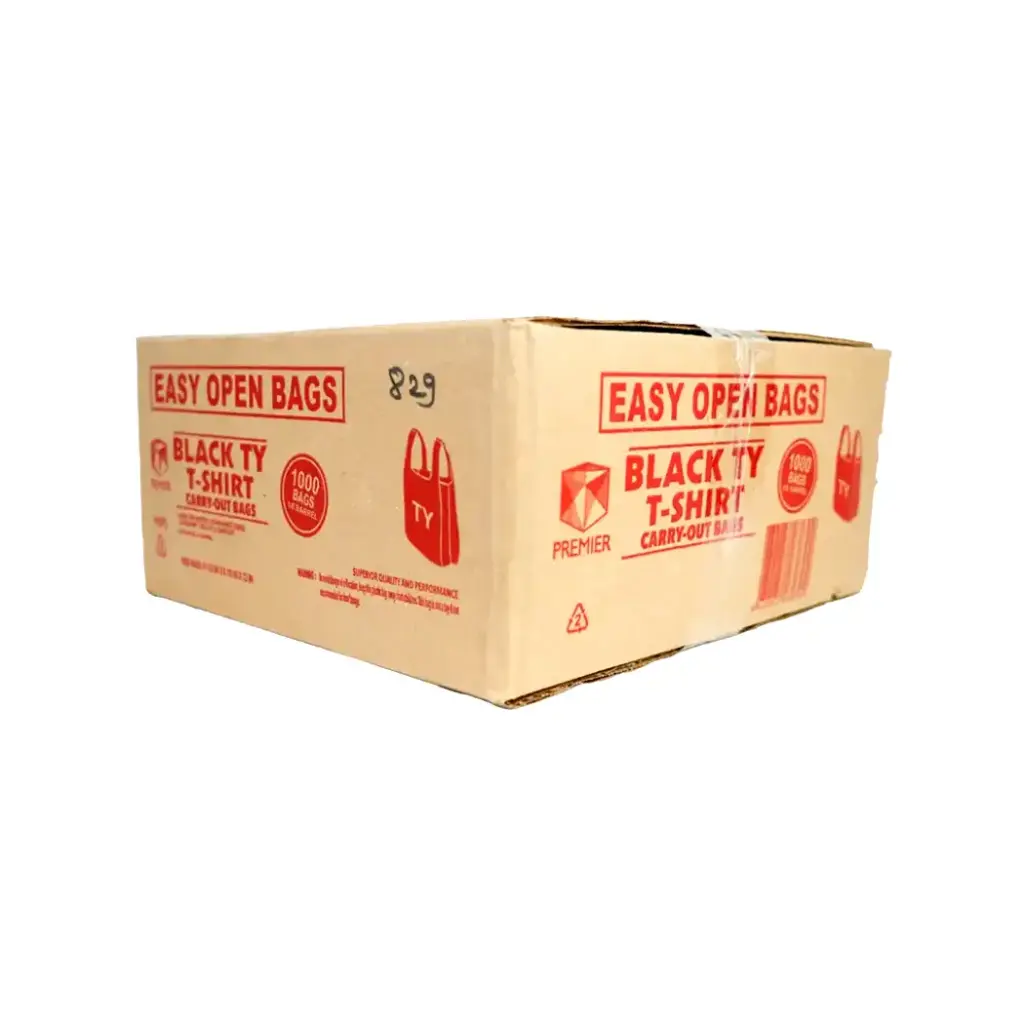 SHOPPING BAG 1/6 BLACK 1000 CT