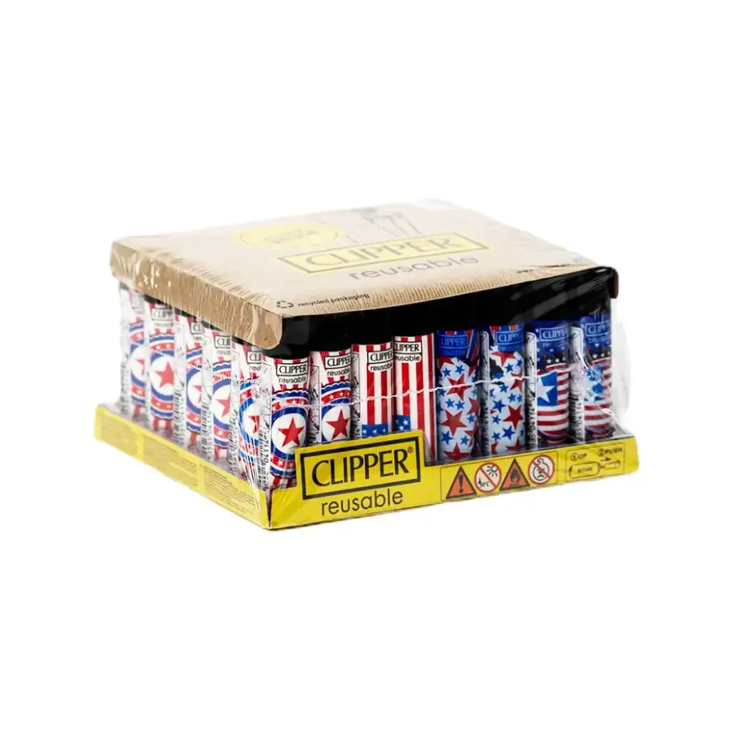 CLIPPER LIGHTERS 48CT NATIONAL STARS (42493)