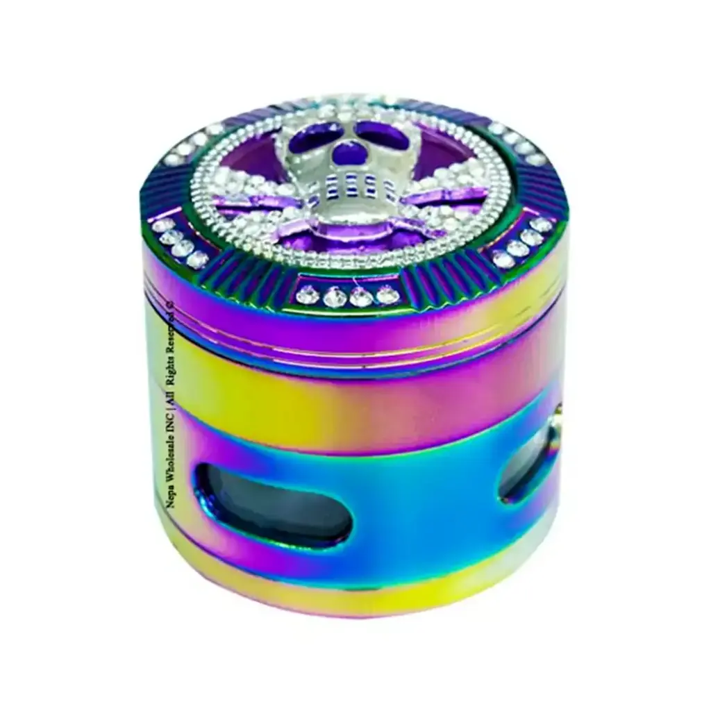 GRINDER (GR158-63WRB) 4 PARTS RAINBOW COLOR 3D PATTERN 63MM