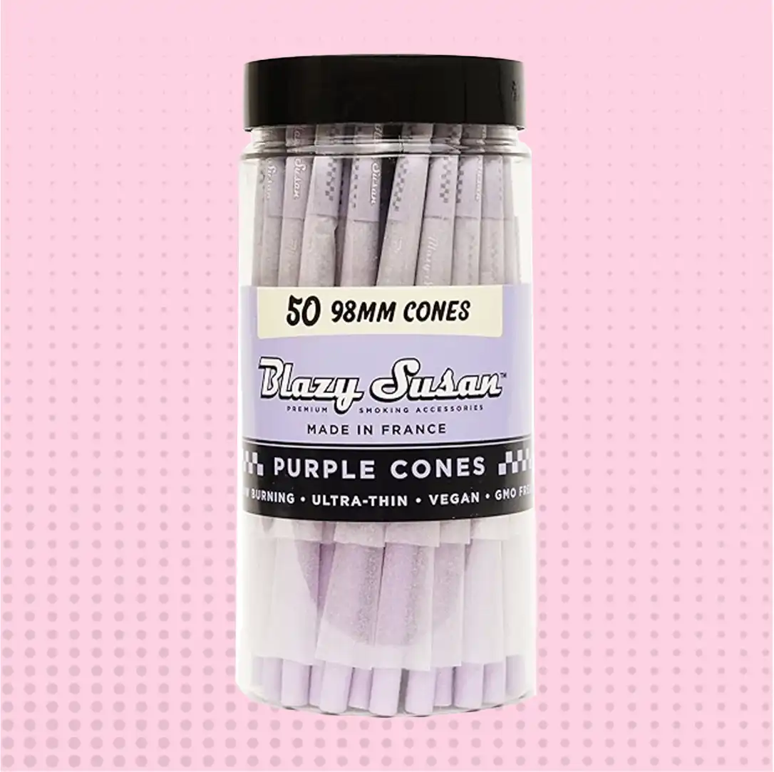 Blazy Cone Purple 98mm – 50ct Jar | NEPA Wholesale