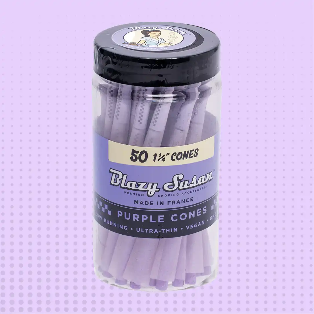 Blazy Cone Purple 1 1/4 – 50ct Jar | NEPA Wholesale