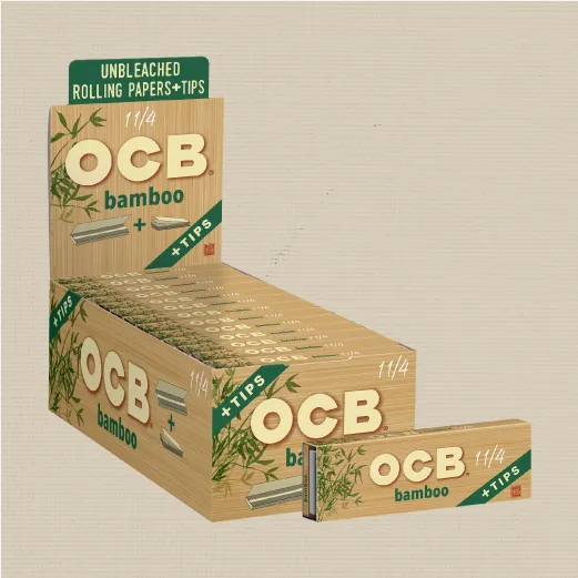 OCB Bamboo 1 1/4 + Tips 24 Booklets | NEPA Wholesale