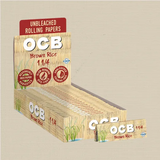 OCB Brown Rice 1 1/4 24 Packs | NEPA Wholesale