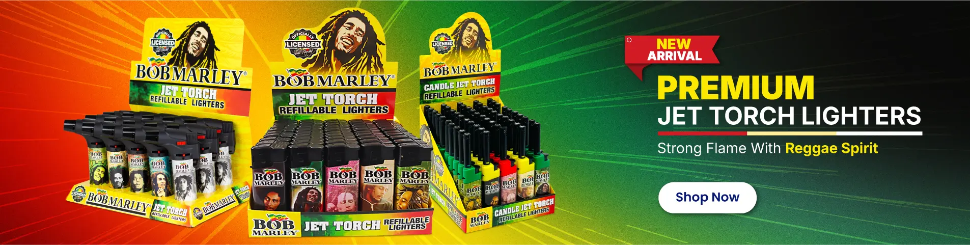 Bob Marley Lighters | Lighters and Fuels | NEPA Wholesale