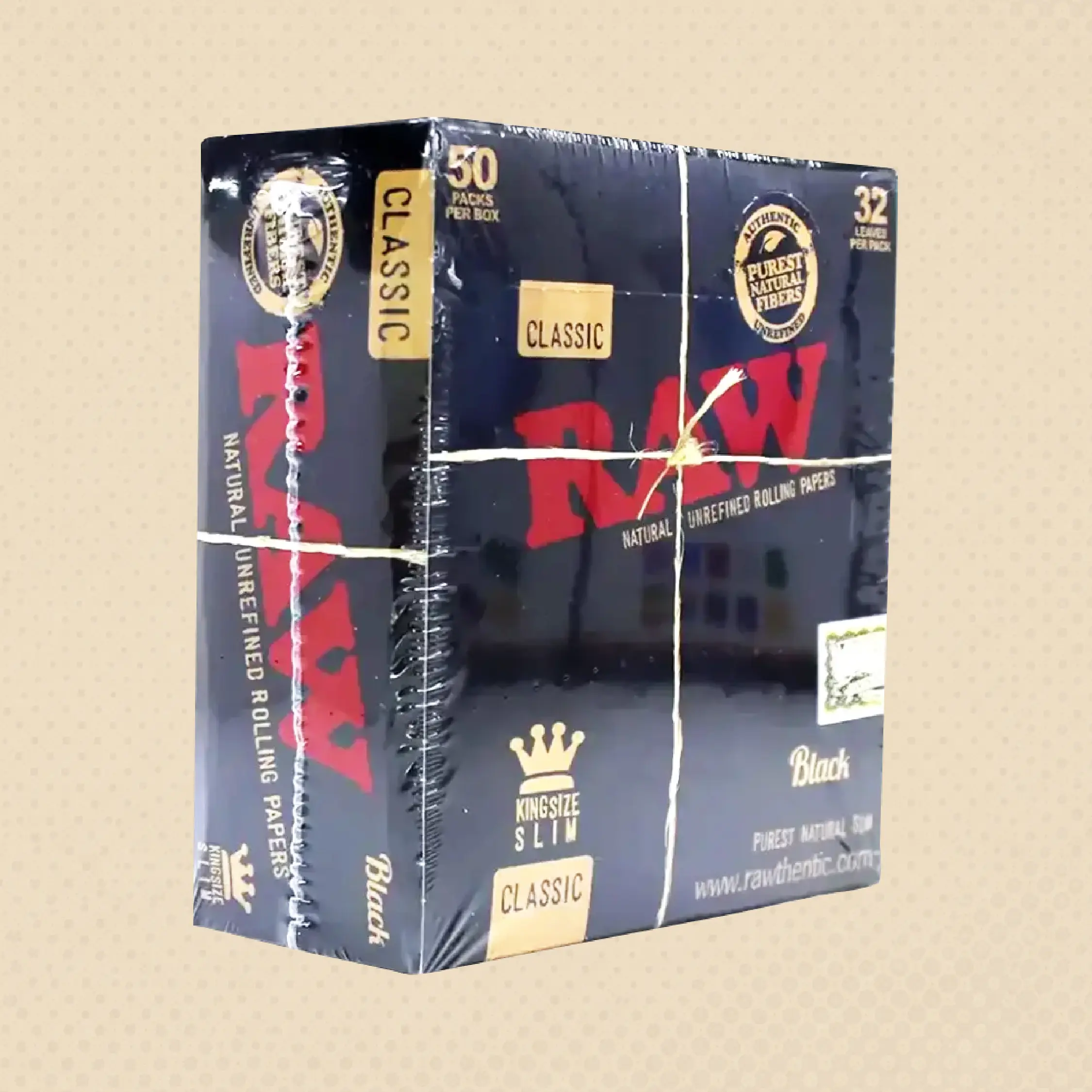 RAW Black Classic King Size Slim 50 per Box | NEPA Wholesale
