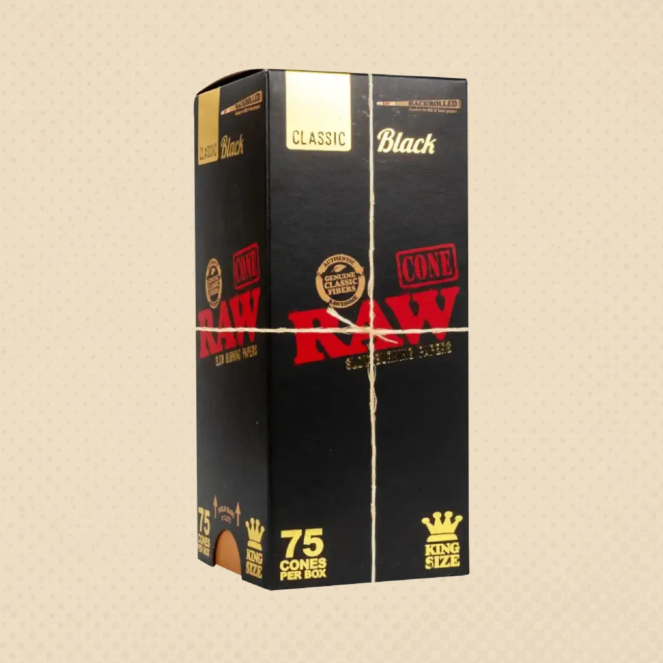 RAW Black Classic King Size 75 Cones per Box | NEPA Wholesale