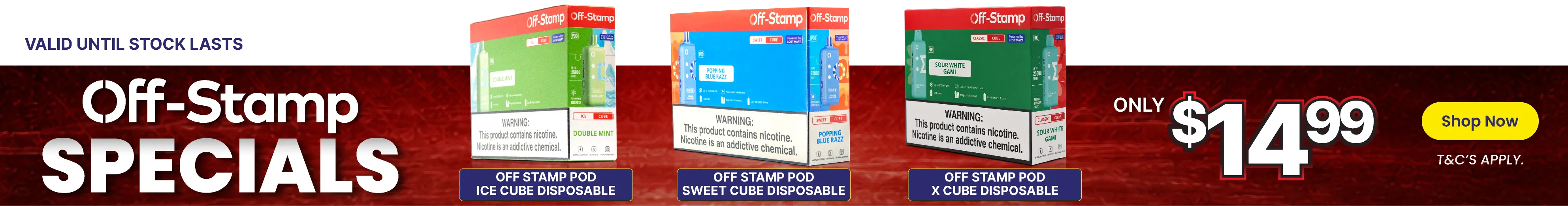 OFF STAMP SPECIALS