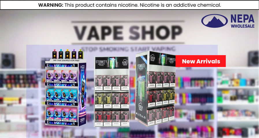 Vape displays fresh and updated
