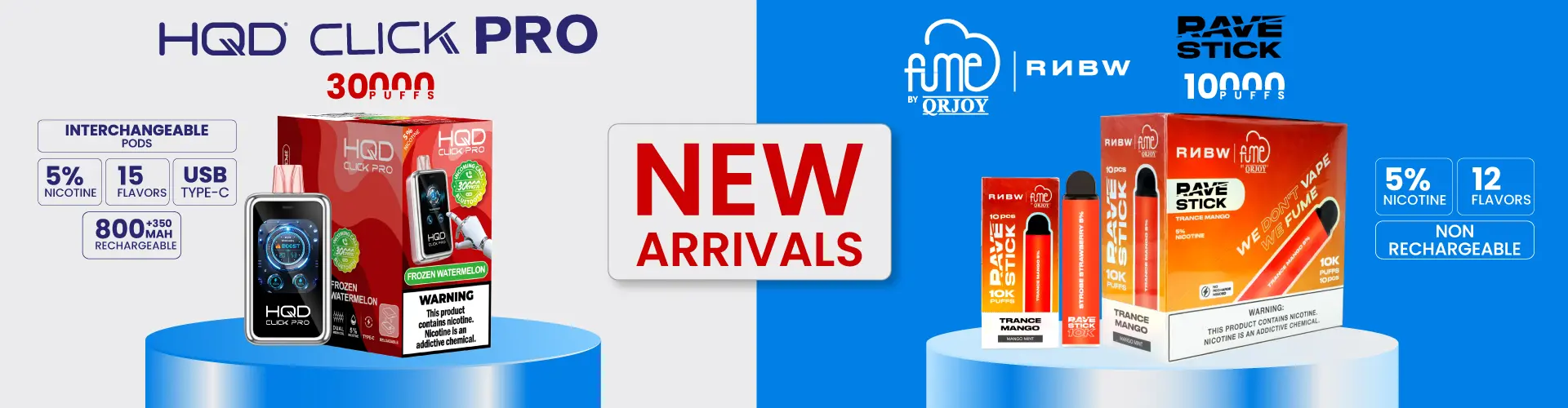 HQD Click Pro | Fume Rave Stick | NEPA Wholesale