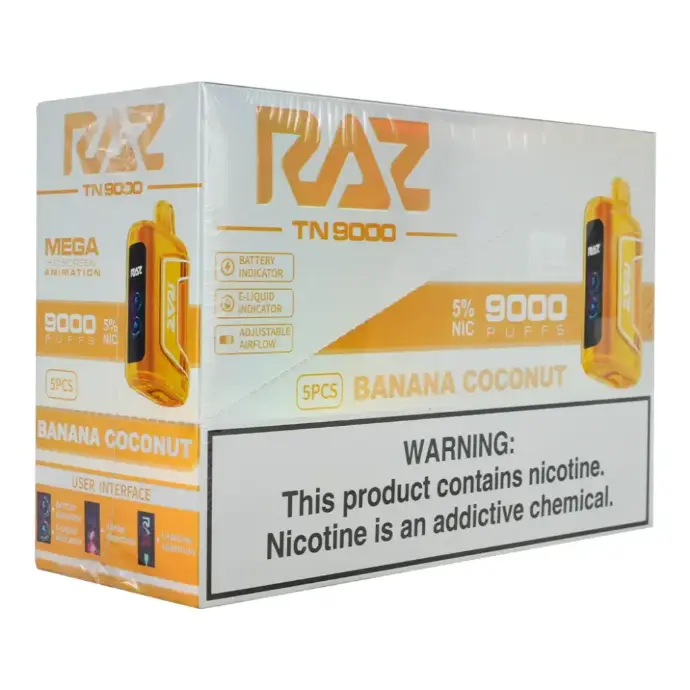 Raz Vape Banana Coconut Flavors