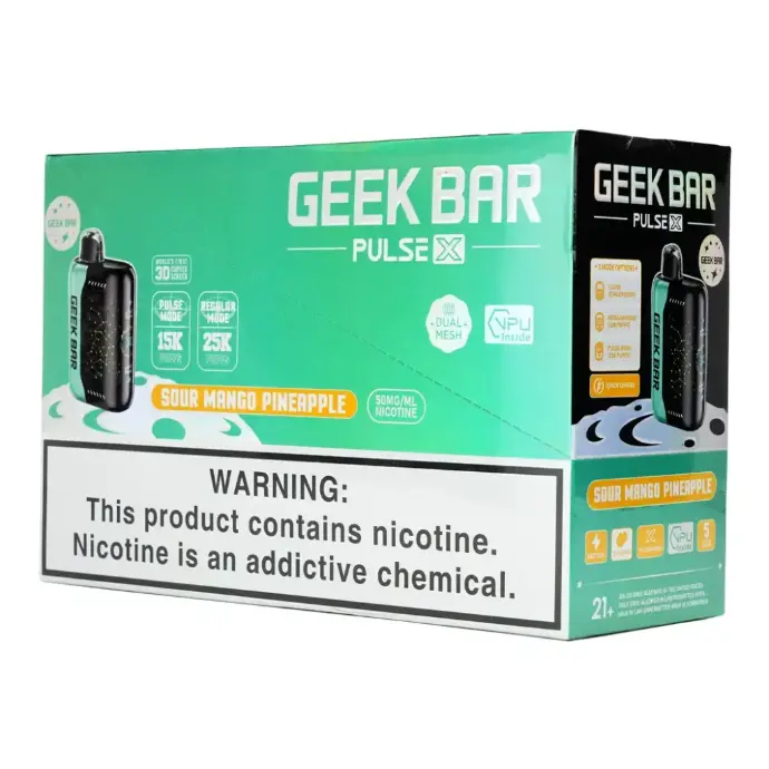Geek Bar Pulse X Sour Mango Pineapple Flavors