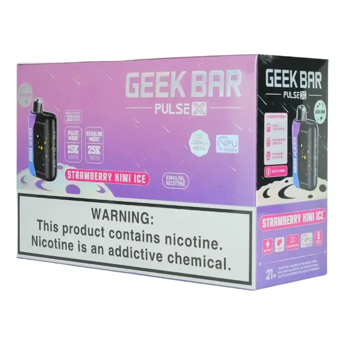 Geek Bar Pulse X Strawberry Kiwi Ice Flavors