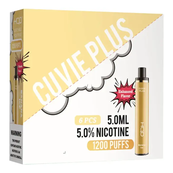 HQD Cuvi Plus Banana Ice flavors