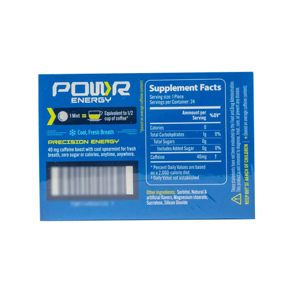 POWR ENERGY MINT 40MG COOL BRUST 24CT