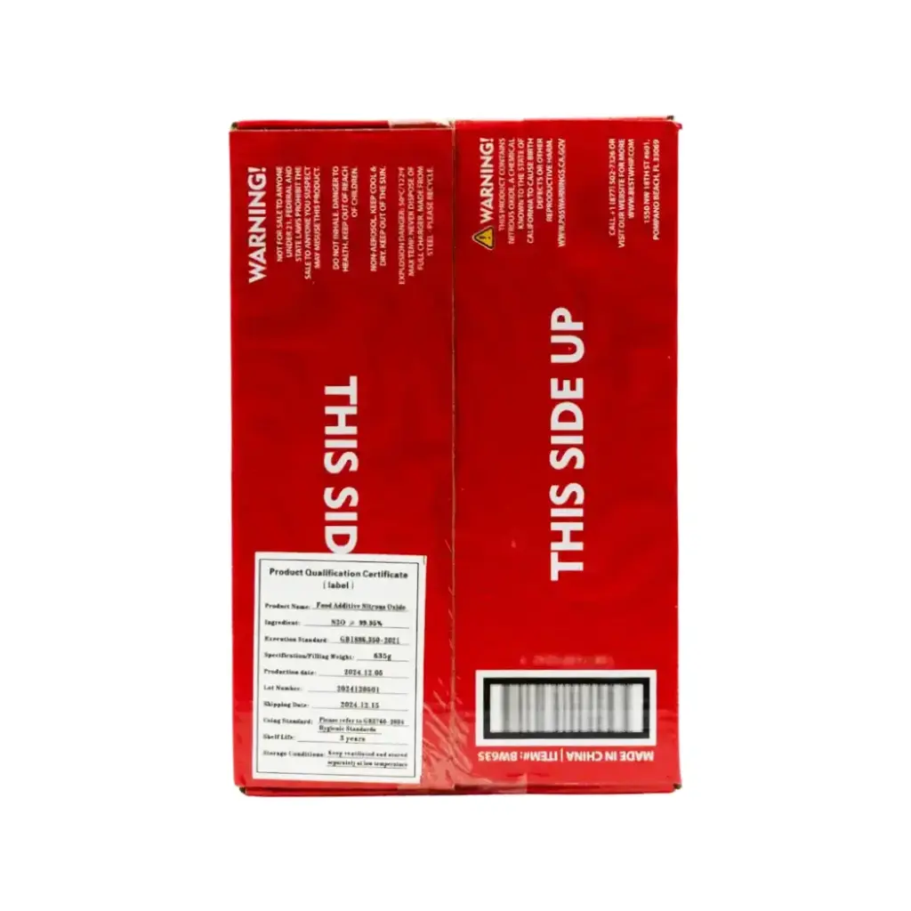 BEST WHIP 635GM CHARGER 6CT CASE