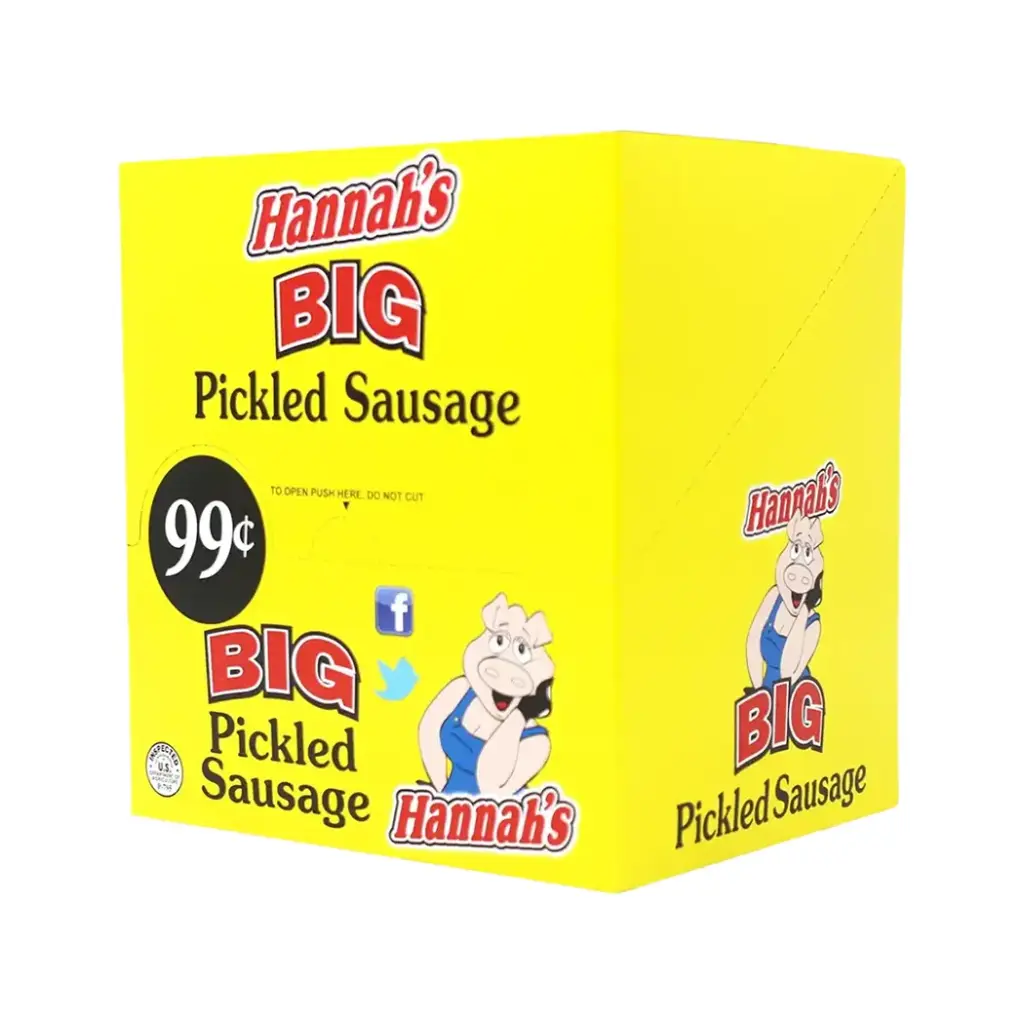 HANNAH'S 20-1.7OZ BIG PICKLED SAUSAGE