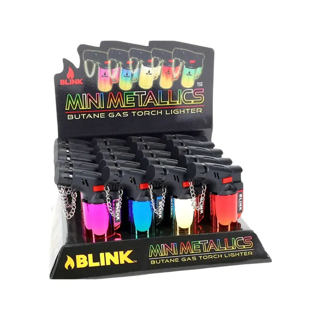 BLINK 20CT MINI METALLICS TORCH LIGHTER