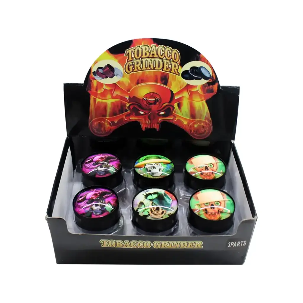 GRINDER (GR154-52) 3 PARTS CRYSTAL BALL ASSORTED DESIGN 52MM