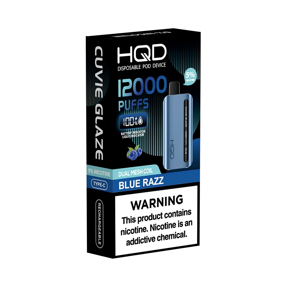 HQD GLAZE 5% BLUE RAZZ 1X5PK DISPOSABLE (12000)
