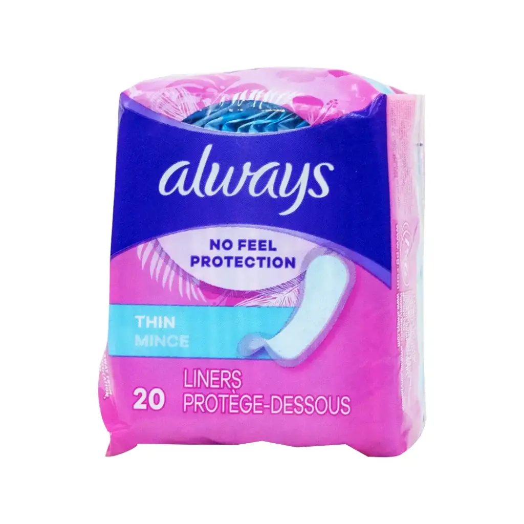 ALWAYS PANTY LINER 20CT REGULAR UNSCENT