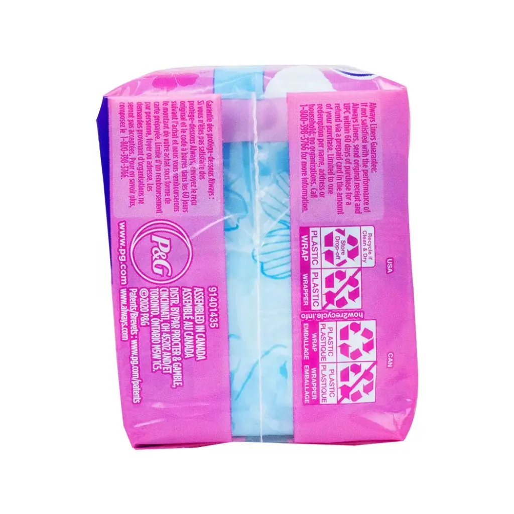 ALWAYS PANTY LINER 20CT REGULAR UNSCENT