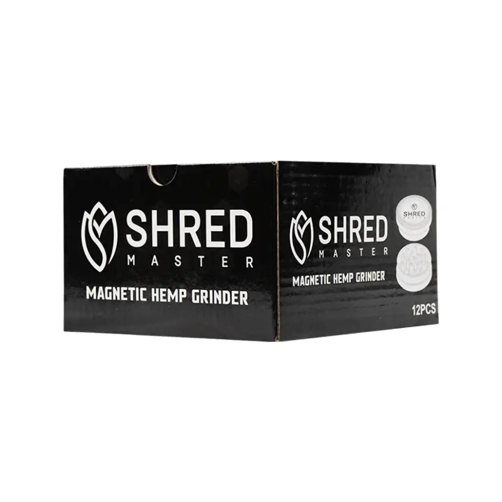 SHRED MASTER 12PK-60MM HEMP GRINDER 2PC MAGNET (L-4PC-R)