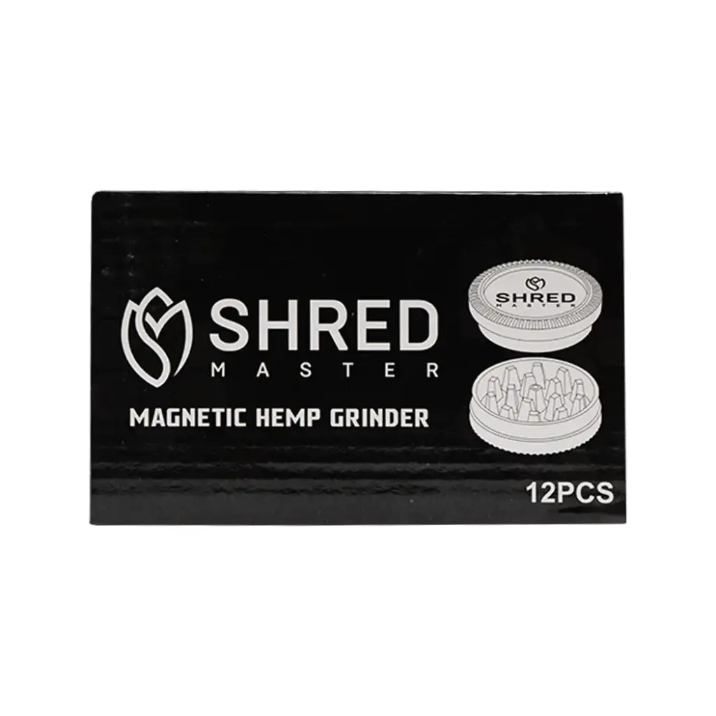 SHRED MASTER 12PK-60MM HEMP GRINDER 2PC MAGNET (L-4PC-R)