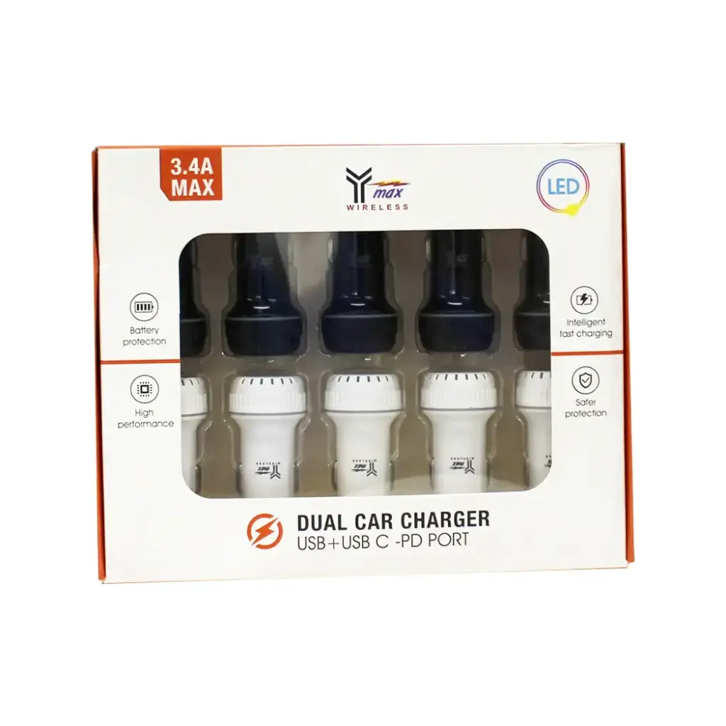 Y-MAX WALL ADAPTOR (C AND USB) BOX 1CT