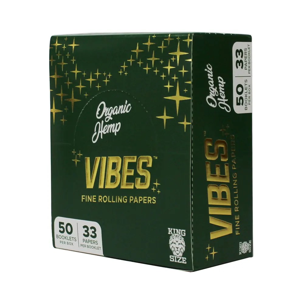 VIBES GREEN KING SIZE 50 BOOKLETS PER BOX