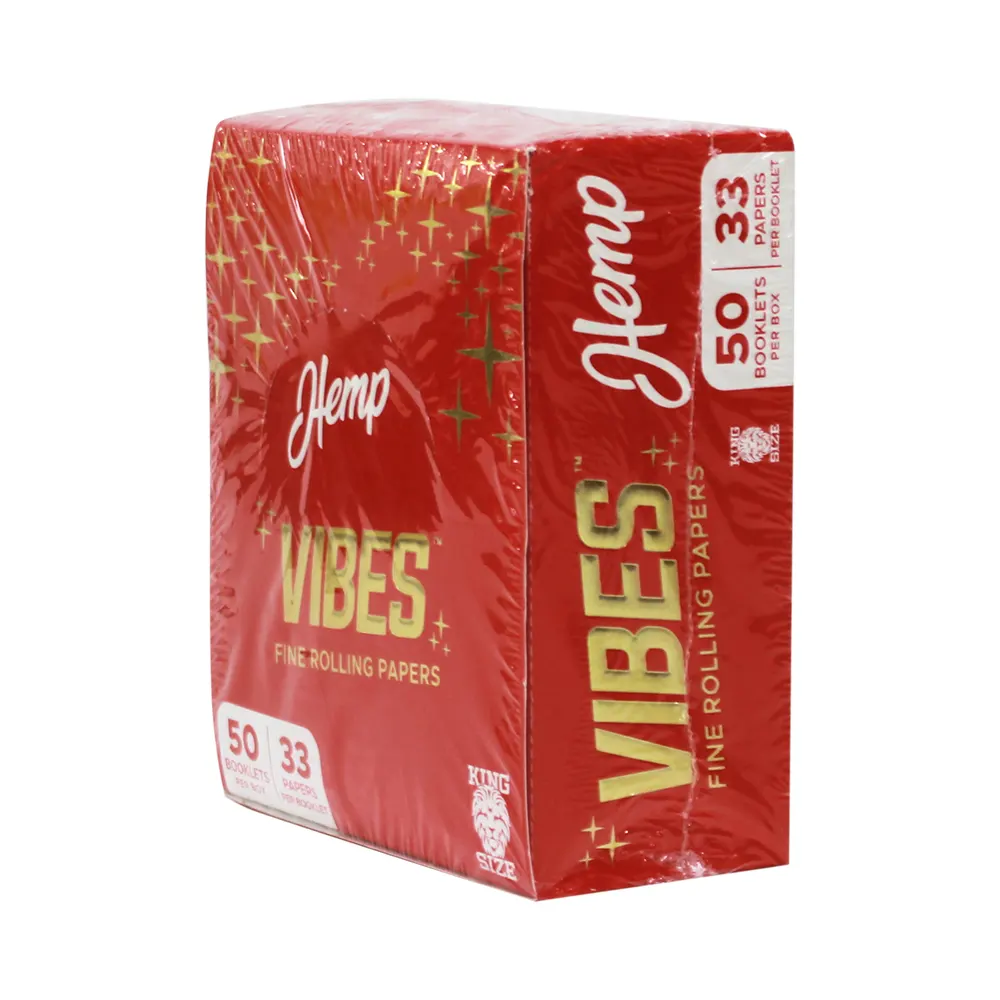 VIBES RED KING SIZE 50 BOOKLETS PER BOX