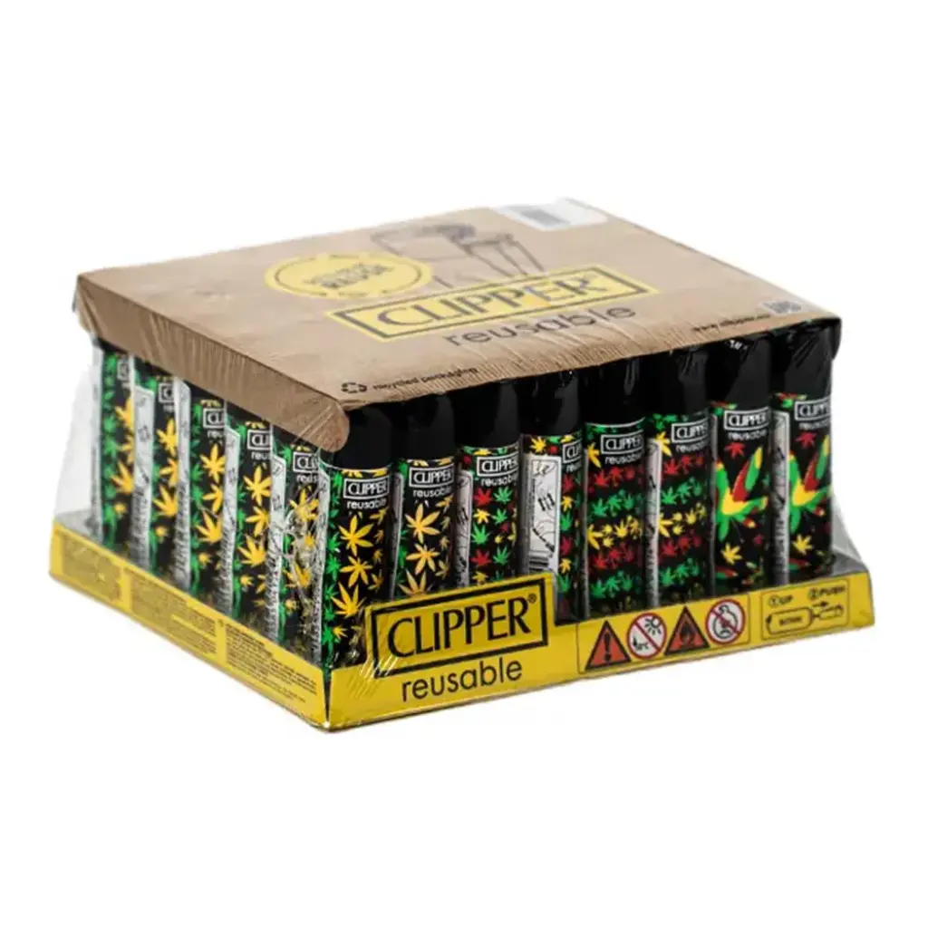 CLIPPER LIGHTERS 48CT COLORED LEAF (45272)