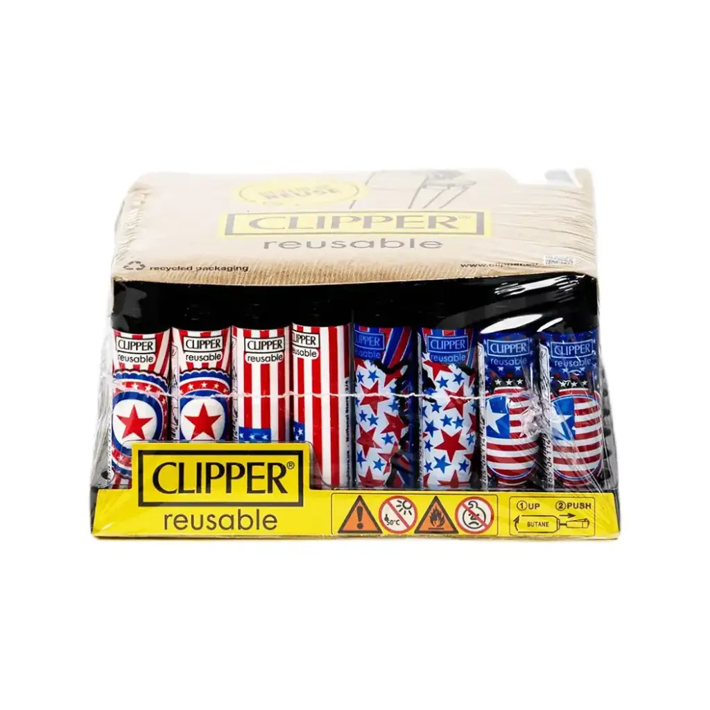 CLIPPER LIGHTERS 48CT NATIONAL STARS (42493)