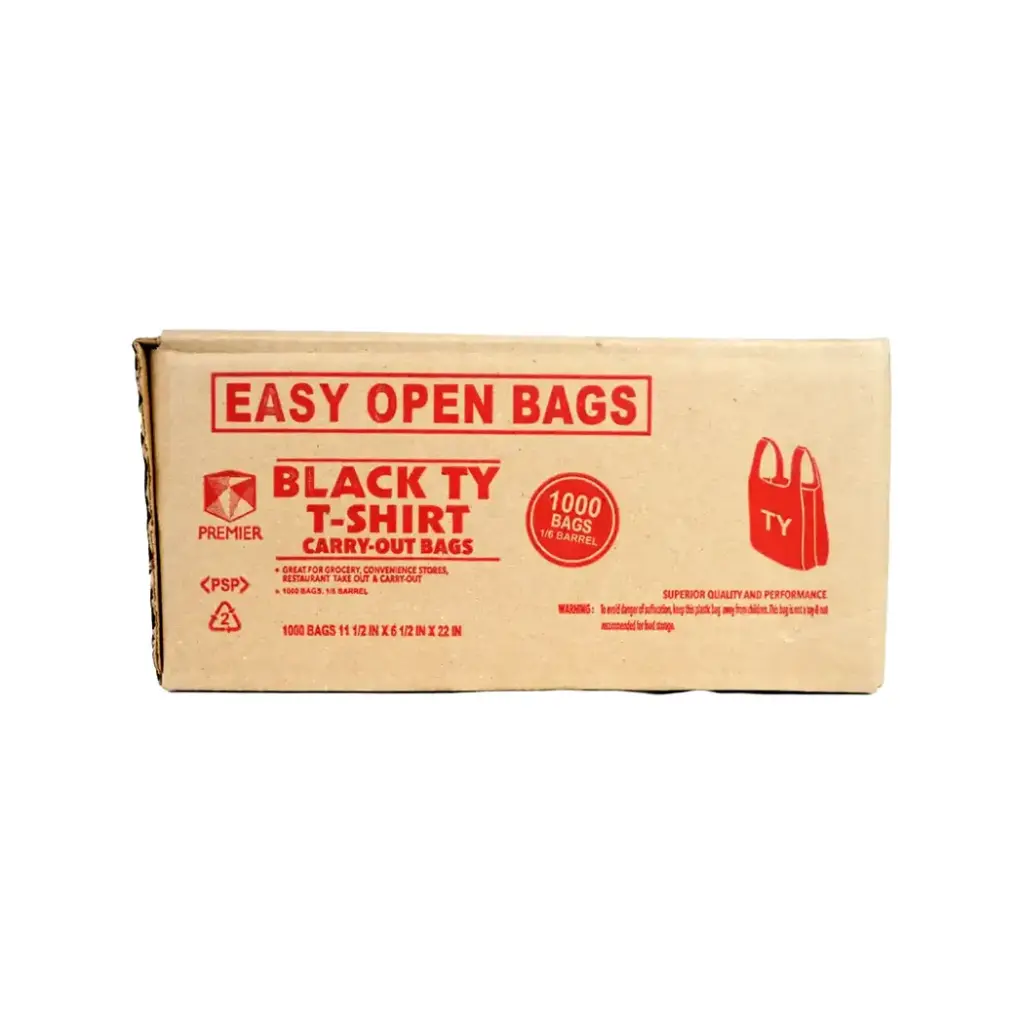 .SHOPPING BAG 1/6 BLACK 1000 CT