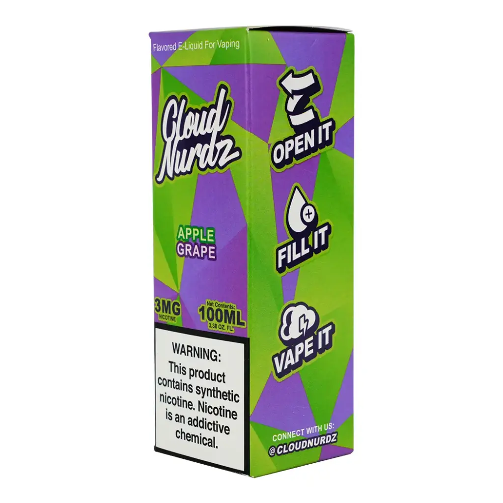 CLOUD NURDZ SYNTHETIC NICOTINE 100ML E-JUICE 3 MG