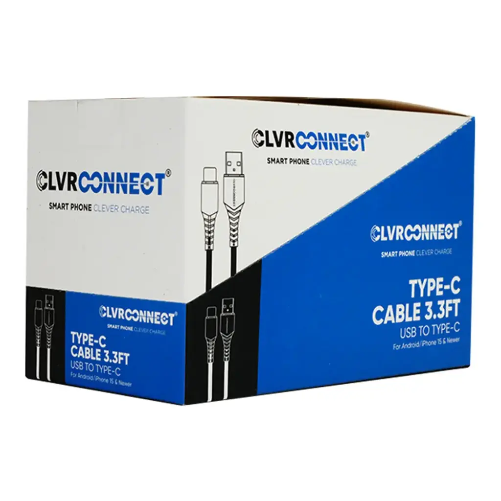 CLVR CONNECT TYPE C CABLE 3.3FT 6CT