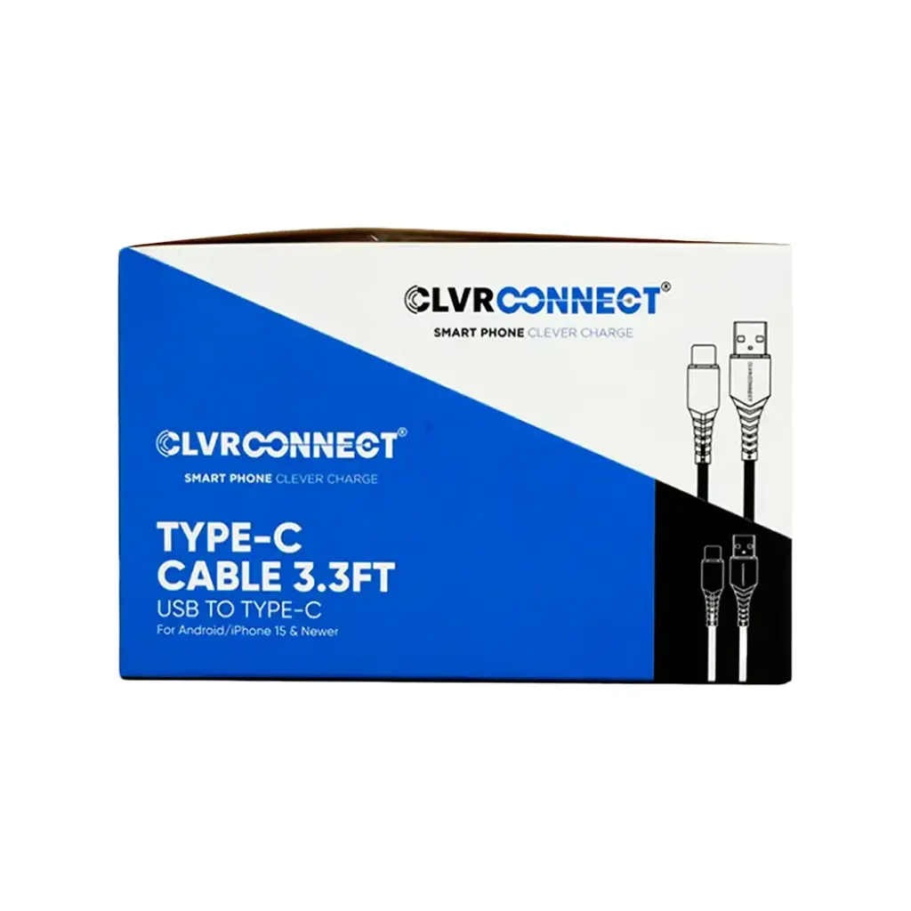 CLVR CONNECT TYPE C CABLE 3.3FT 6CT
