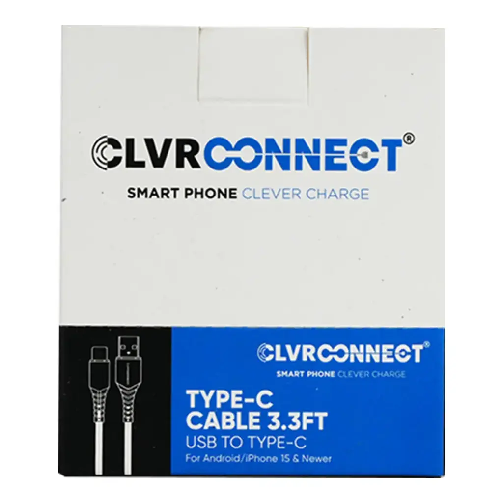 CLVR CONNECT TYPE C CABLE 3.3FT 6CT