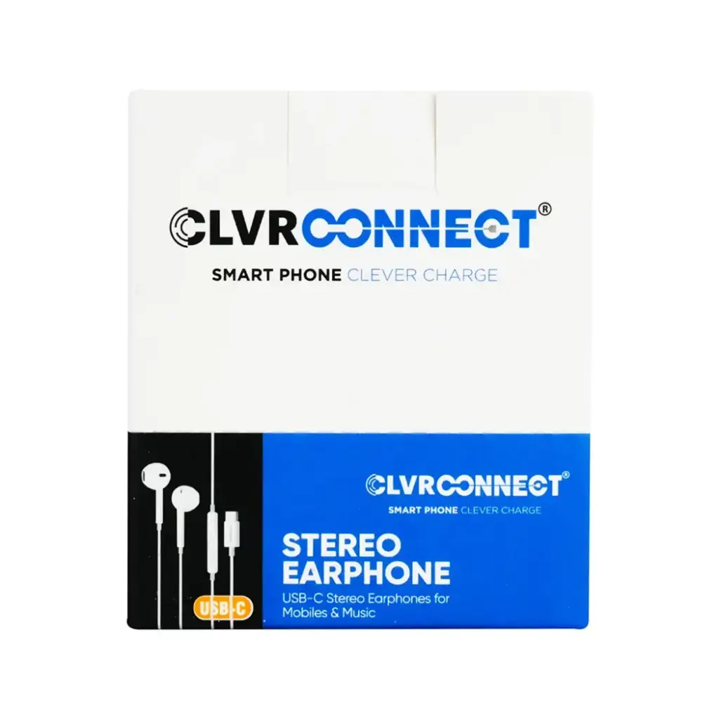 CLVR CONNECT EARPHONE USB C 6CT