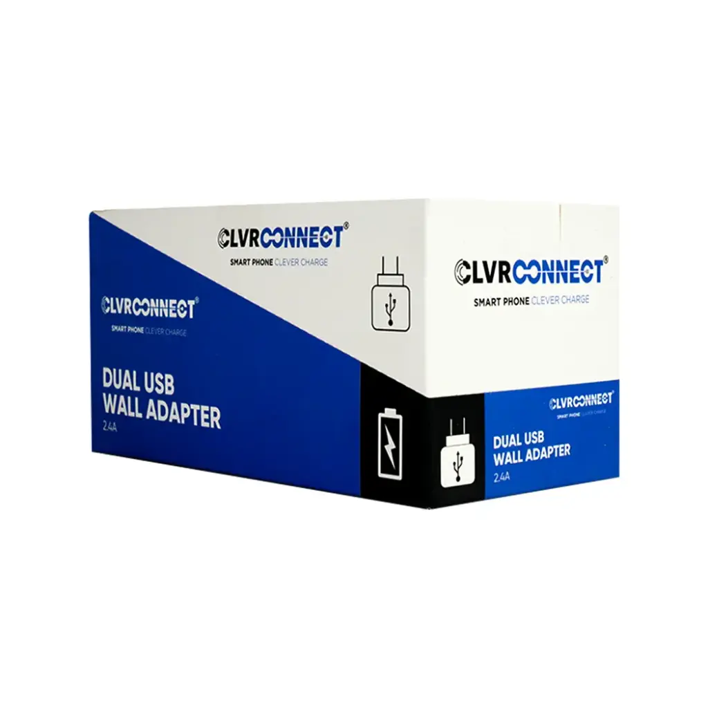 CLVR CONNECT DUAL PORT WALL ADAPTER 4CT