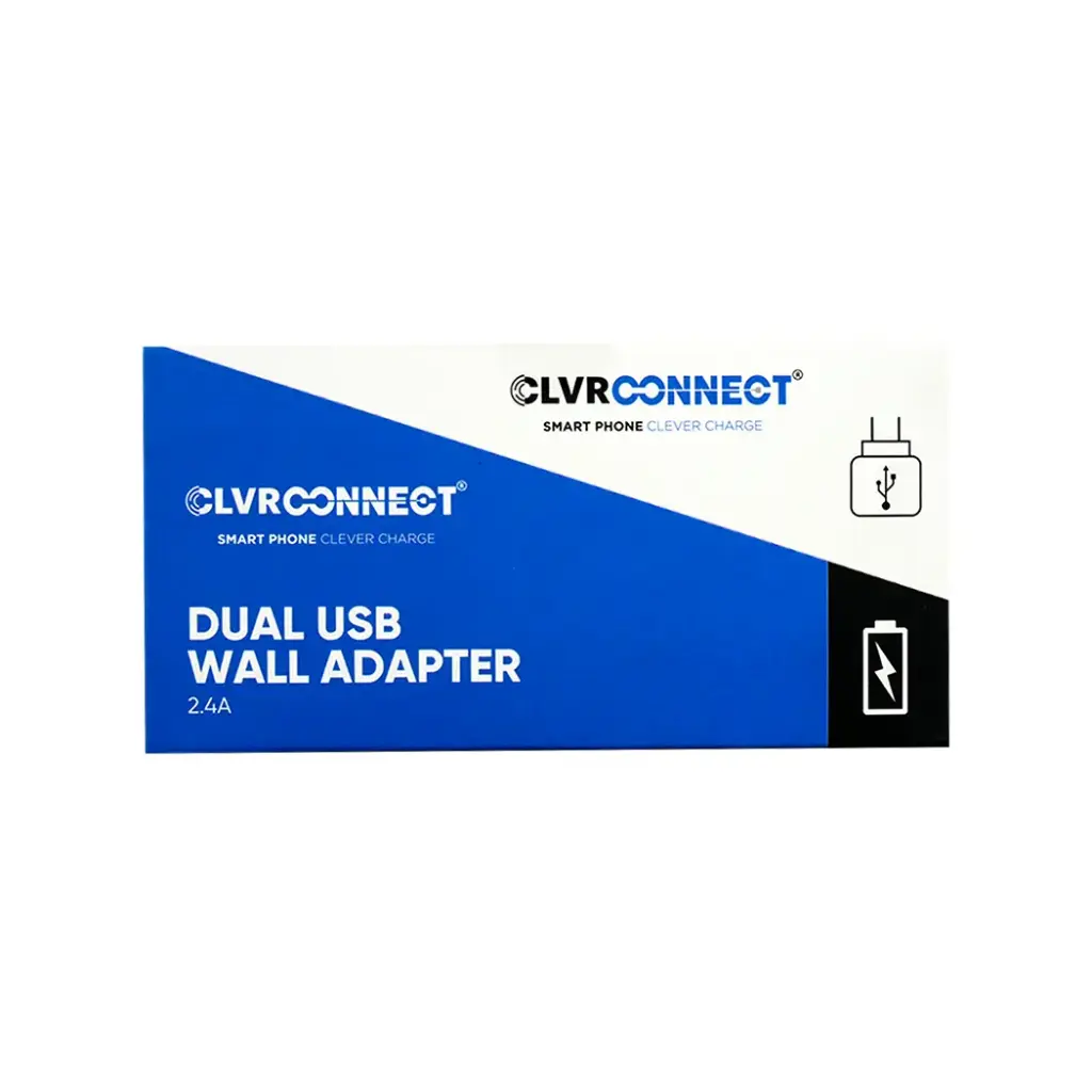 CLVR CONNECT DUAL PORT WALL ADAPTER 4CT