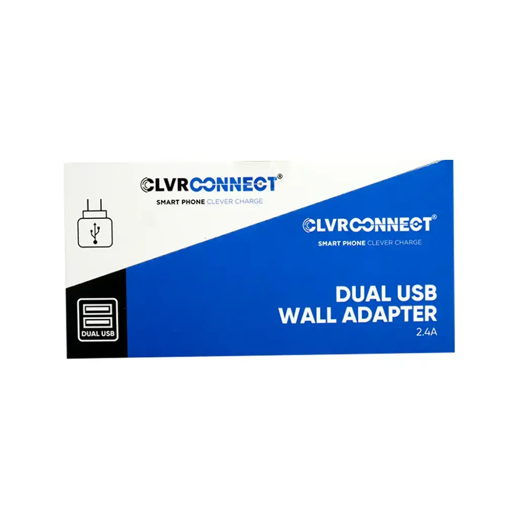 CLVR CONNECT DUAL PORT WALL ADAPTER 4CT