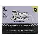 BLAZY CONE PURPLE 53MM 12 PACKS PER BOX