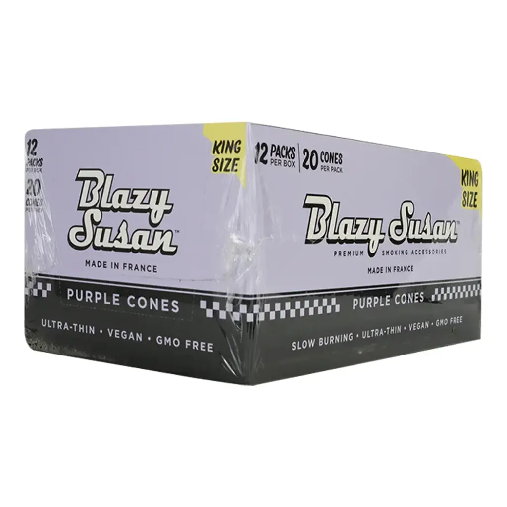 BLAZY CONE PURPLE KING SIZE 12 PACKS PER BOX
